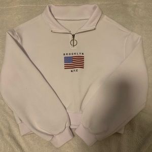 cute brooklyn white sweater